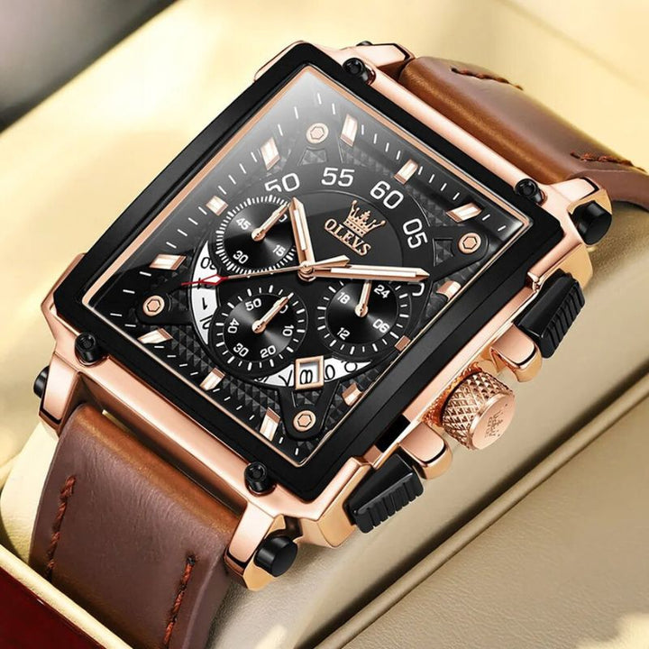 Chronographe à cadran carré