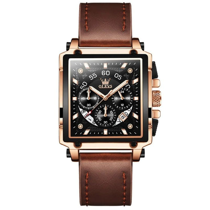 Chronographe à cadran carré