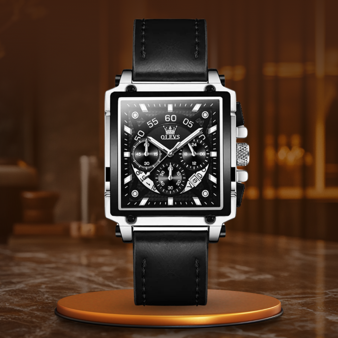 Chronographe à cadran carré